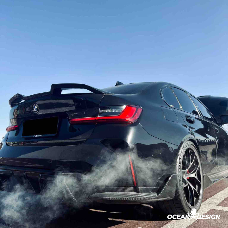 BMW M3 (G80) / M4 (G82) V-Style Dry Carbon Rear Spoiler – 3K Matte Finish
