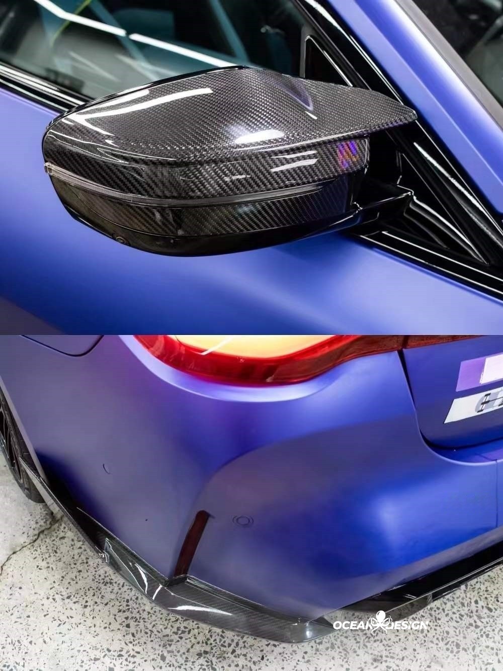 2021-2025 BMW M3 G80 / M4 G82 MP Style Dry Carbon Fiber Wing Mirror Covers