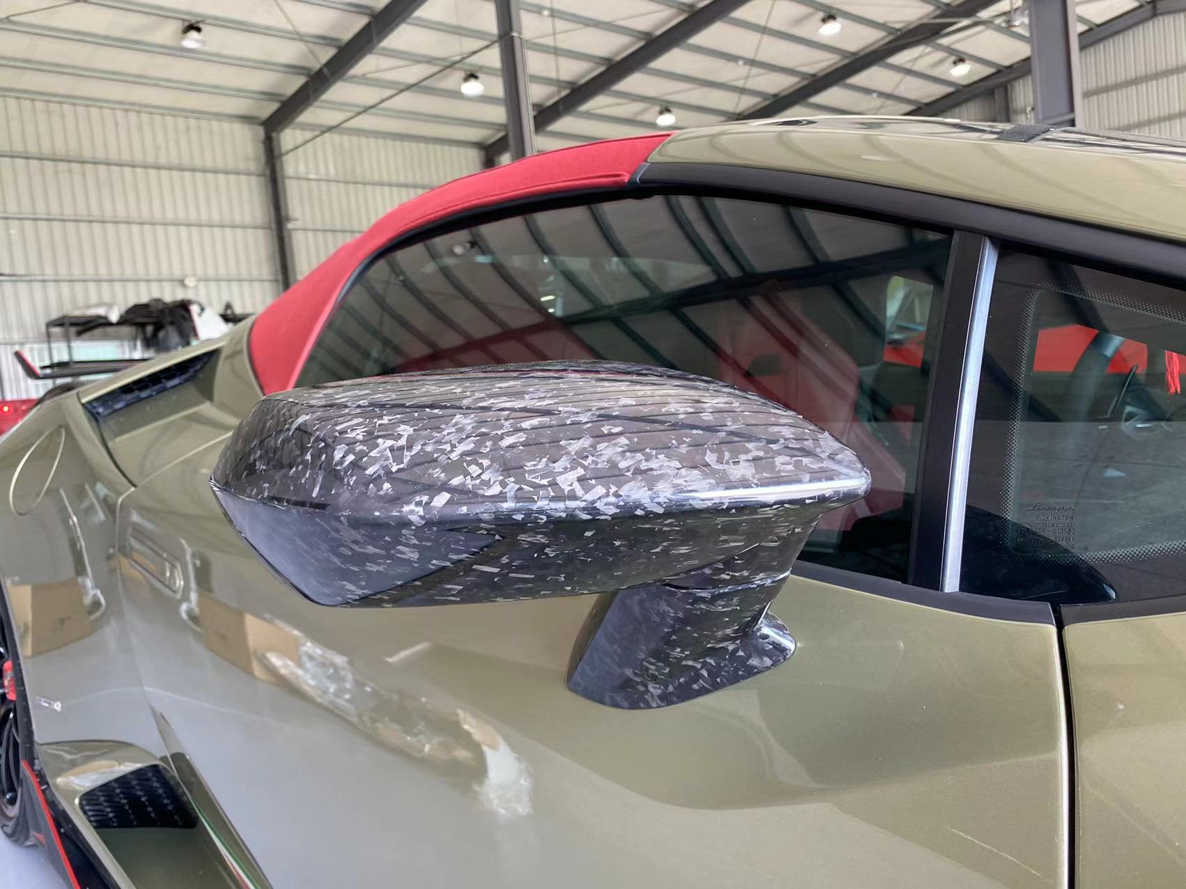 Lamborghini Huracan STO Wing Mirrors Housing Dry Carbon Fiber OEM Bodykit