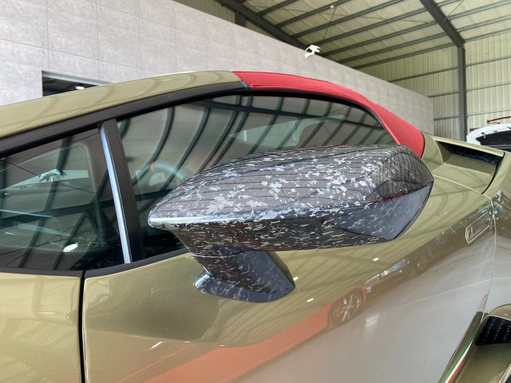 Lamborghini Huracan STO Wing Mirrors Housing Dry Carbon Fiber OEM Bodykit