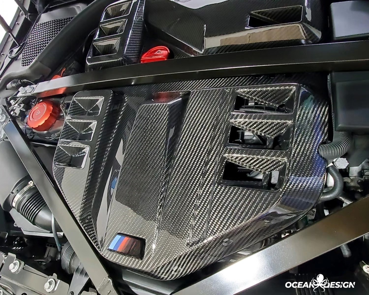 2021-2025 BMW M3 G80 / M4 G82 MP Style Engine Cover – Dry Carbon Fiber
