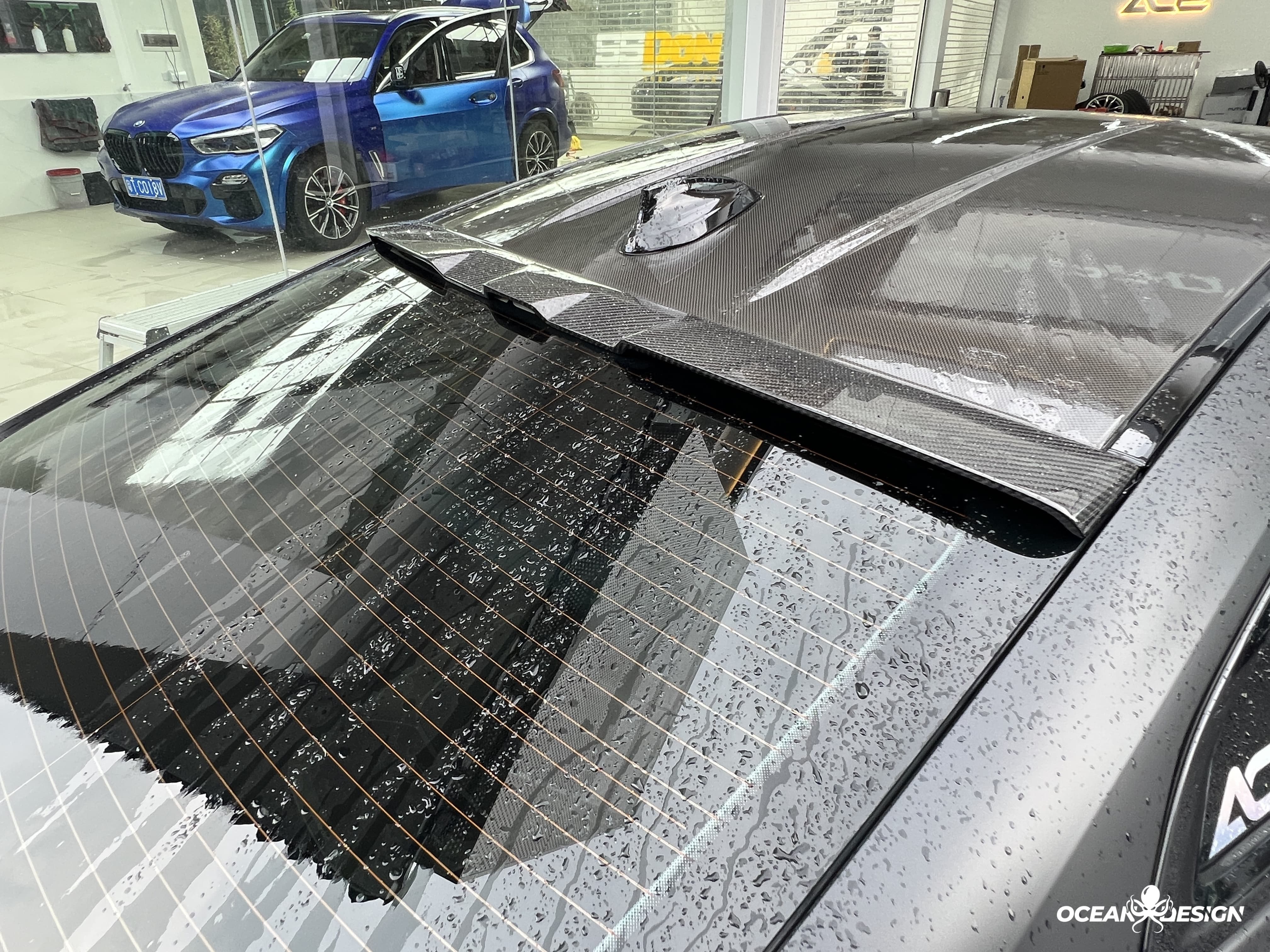2021–2025 BMW M3 (G80) / M4 (G82) CSL Style Rear Roof Spoiler – Dry Carbon Fiber