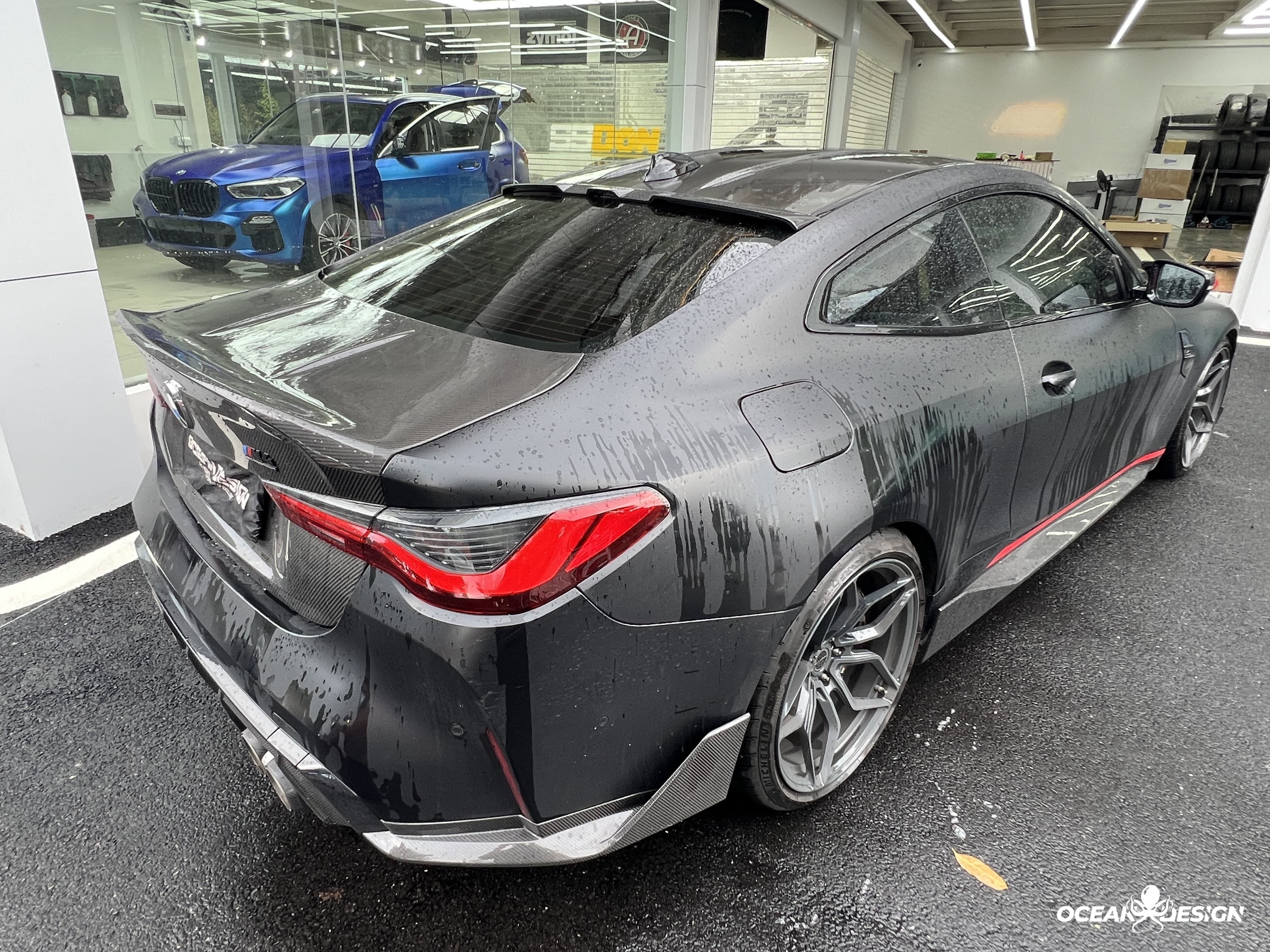 2021–2025 BMW M3 (G80) / M4 (G82) CSL Style Rear Roof Spoiler – Dry Carbon Fiber