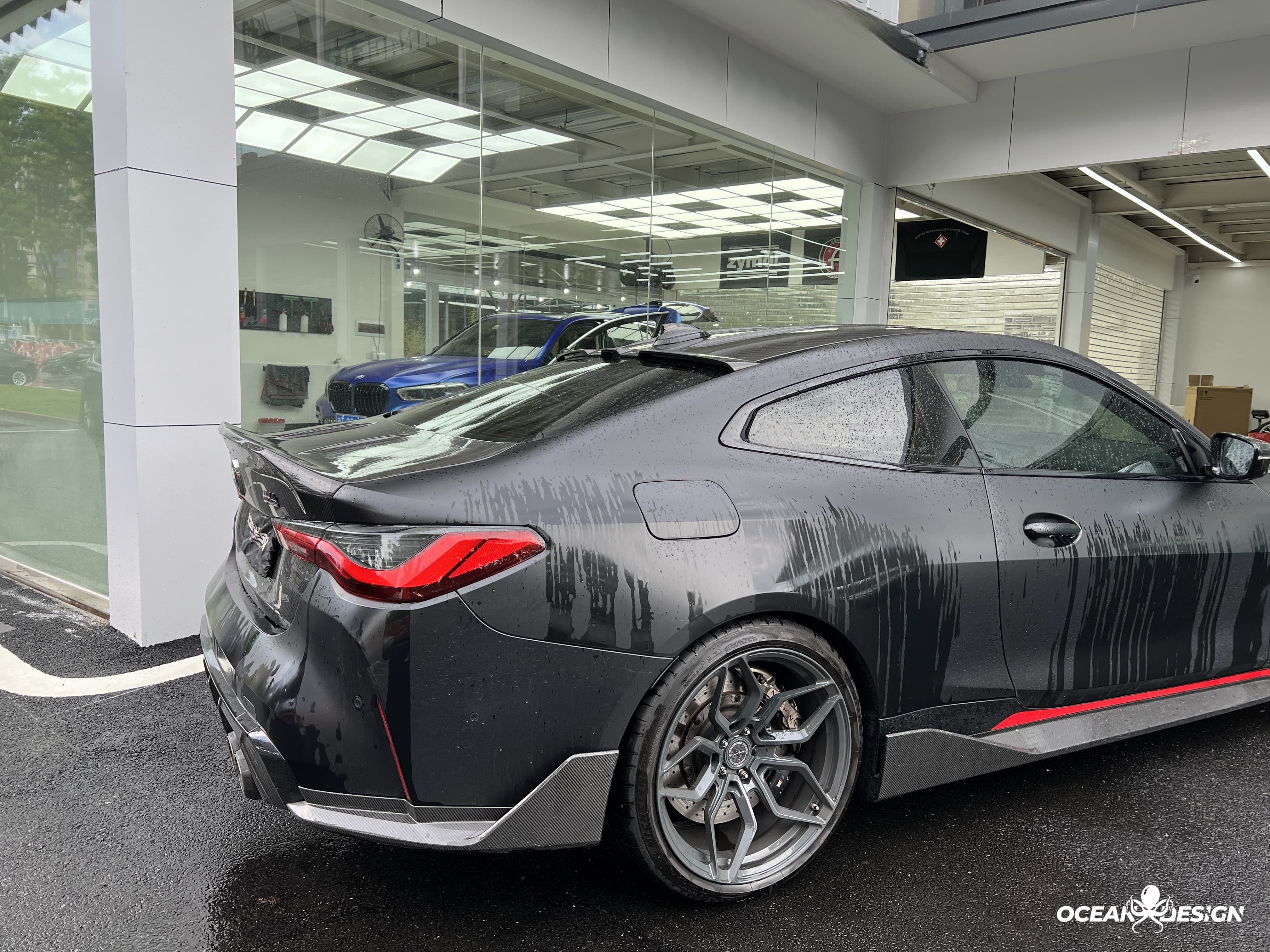 2021–2025 BMW M3 (G80) / M4 (G82) CSL Style Rear Roof Spoiler – Dry Carbon Fiber