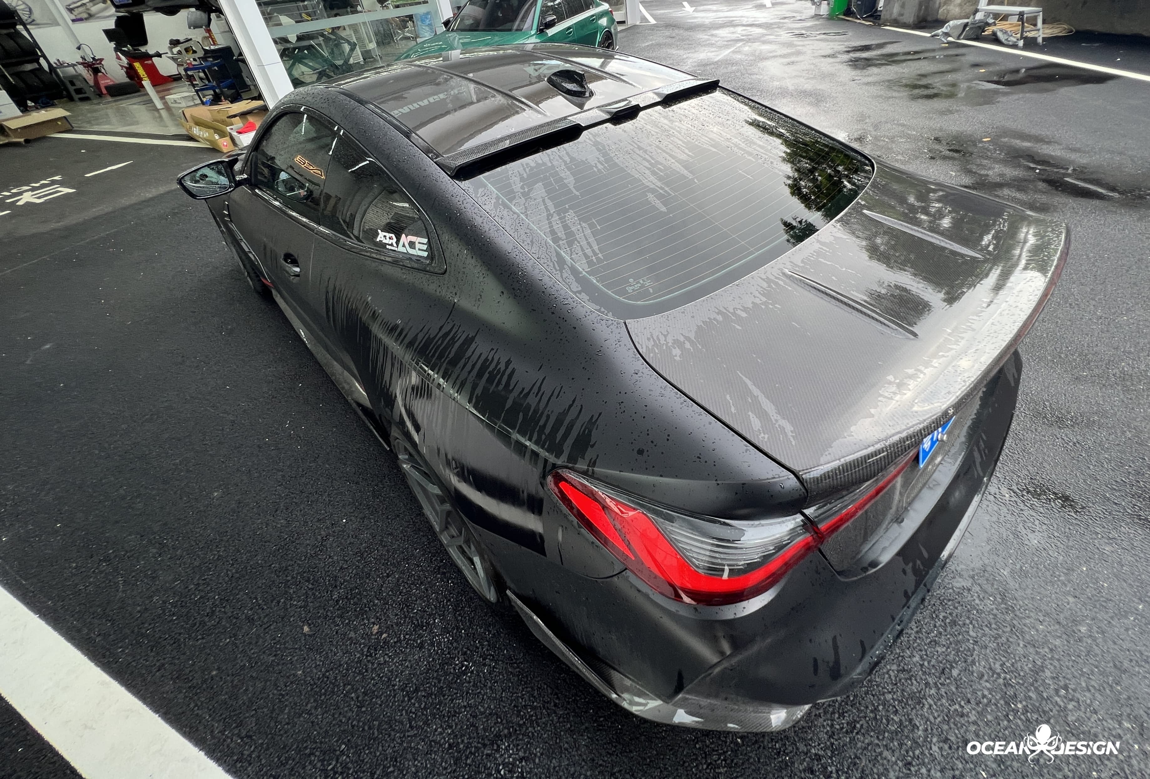 2021–2025 BMW M3 (G80) / M4 (G82) CSL Style Rear Roof Spoiler – Dry Carbon Fiber