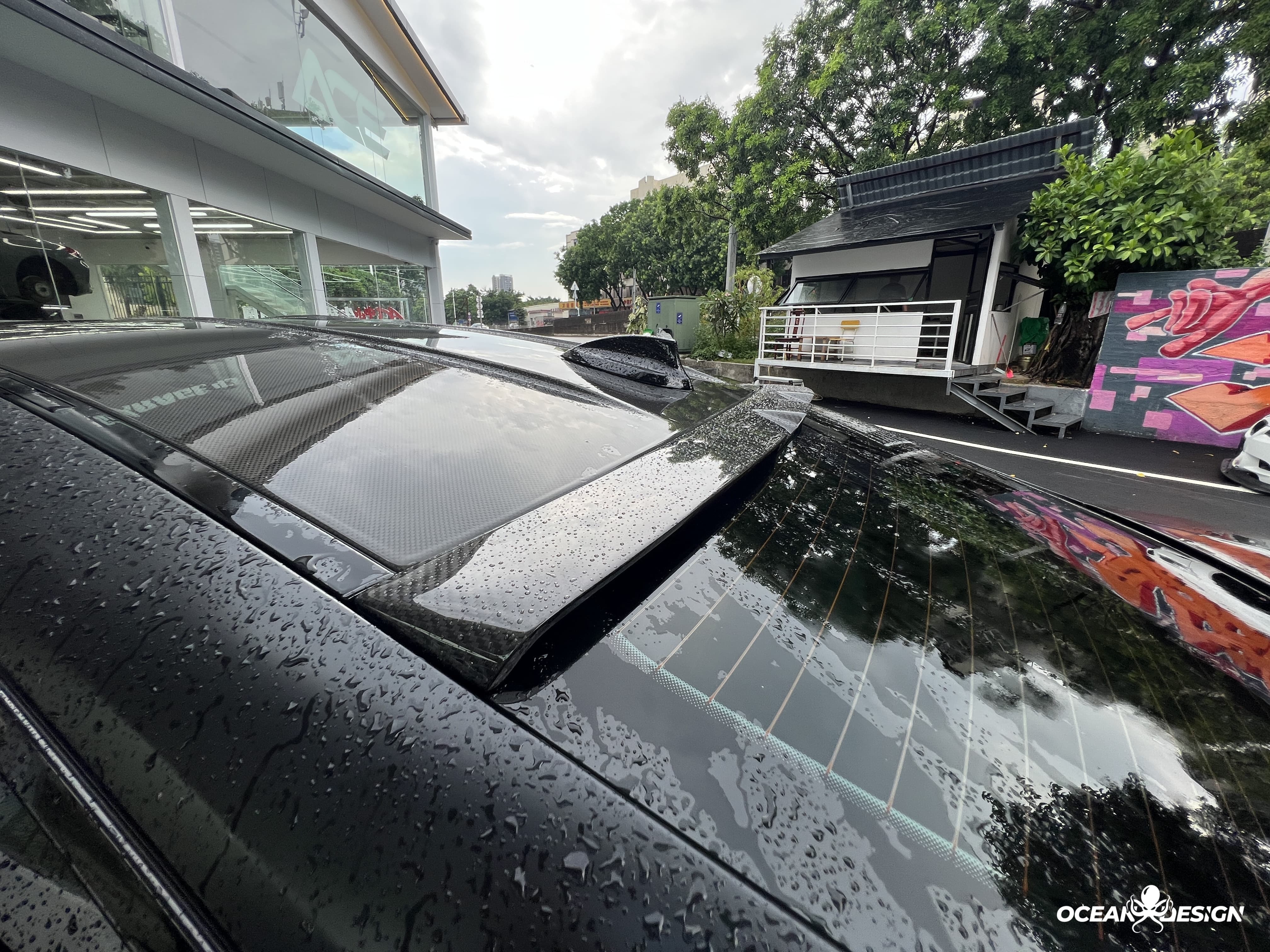 2021–2025 BMW M3 (G80) / M4 (G82) CSL Style Rear Roof Spoiler – Dry Carbon Fiber