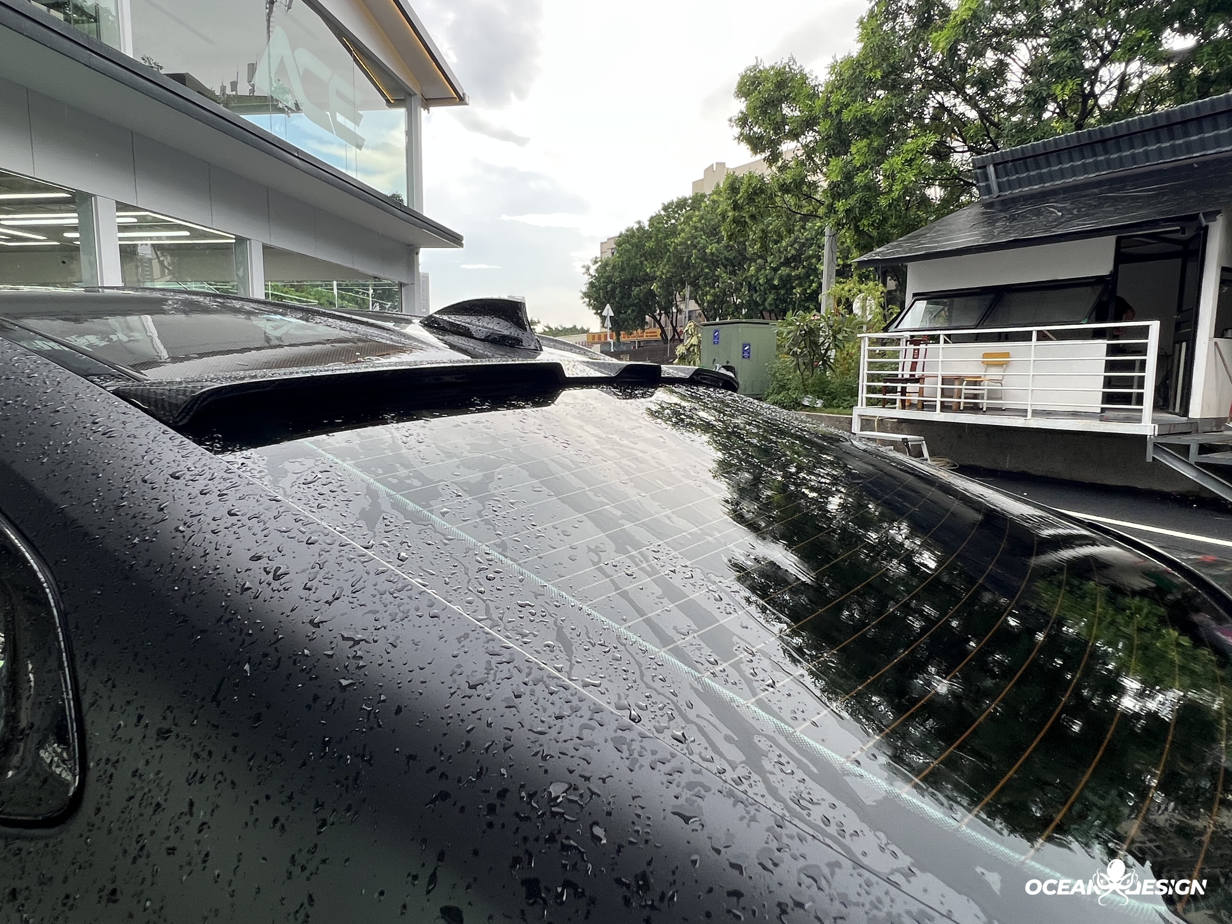 2021–2025 BMW M3 (G80) / M4 (G82) CSL Style Rear Roof Spoiler – Dry Carbon Fiber