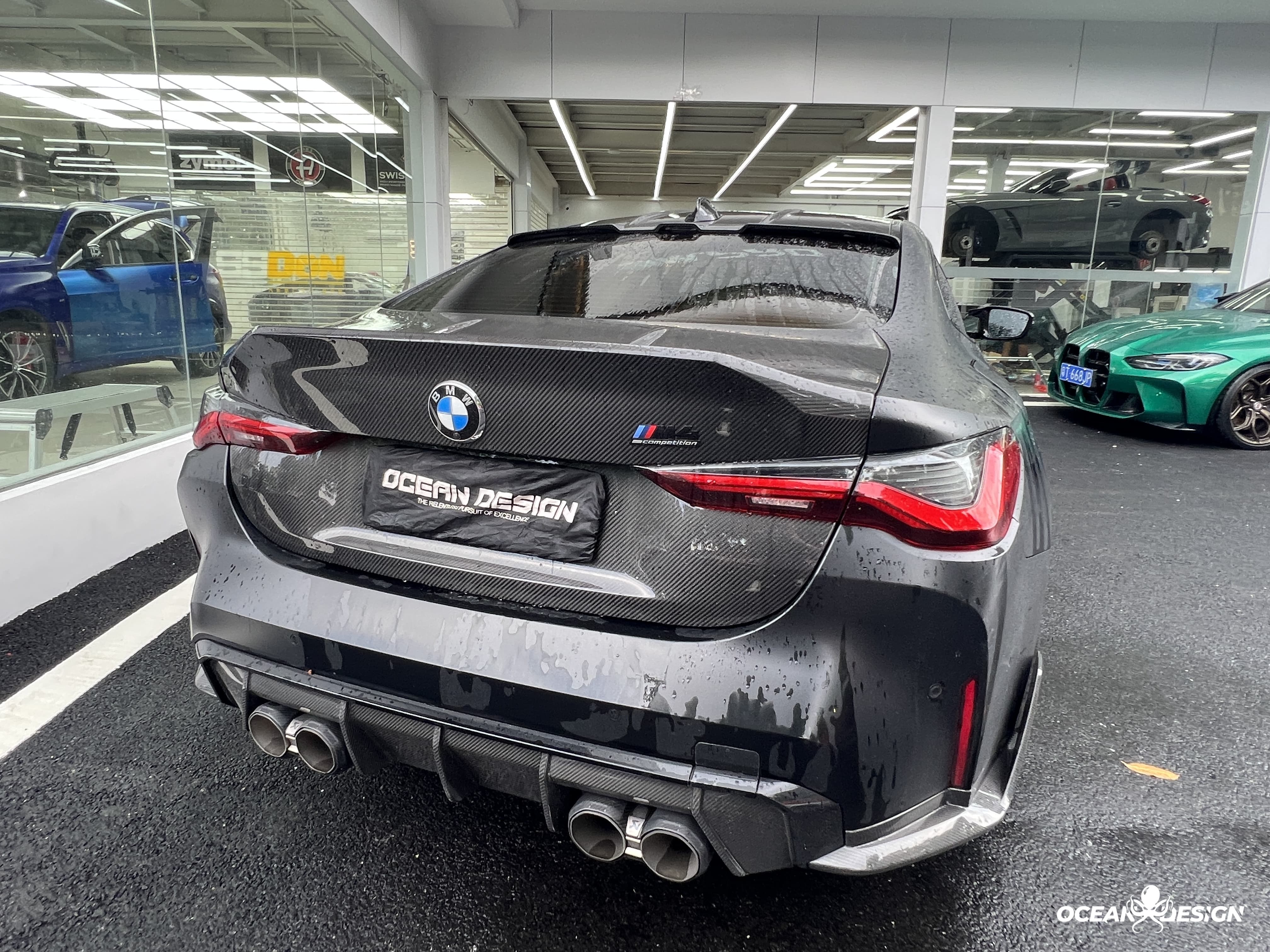 2021–2025 BMW M3 (G80) / M4 (G82) CSL Style Rear Roof Spoiler – Dry Carbon Fiber