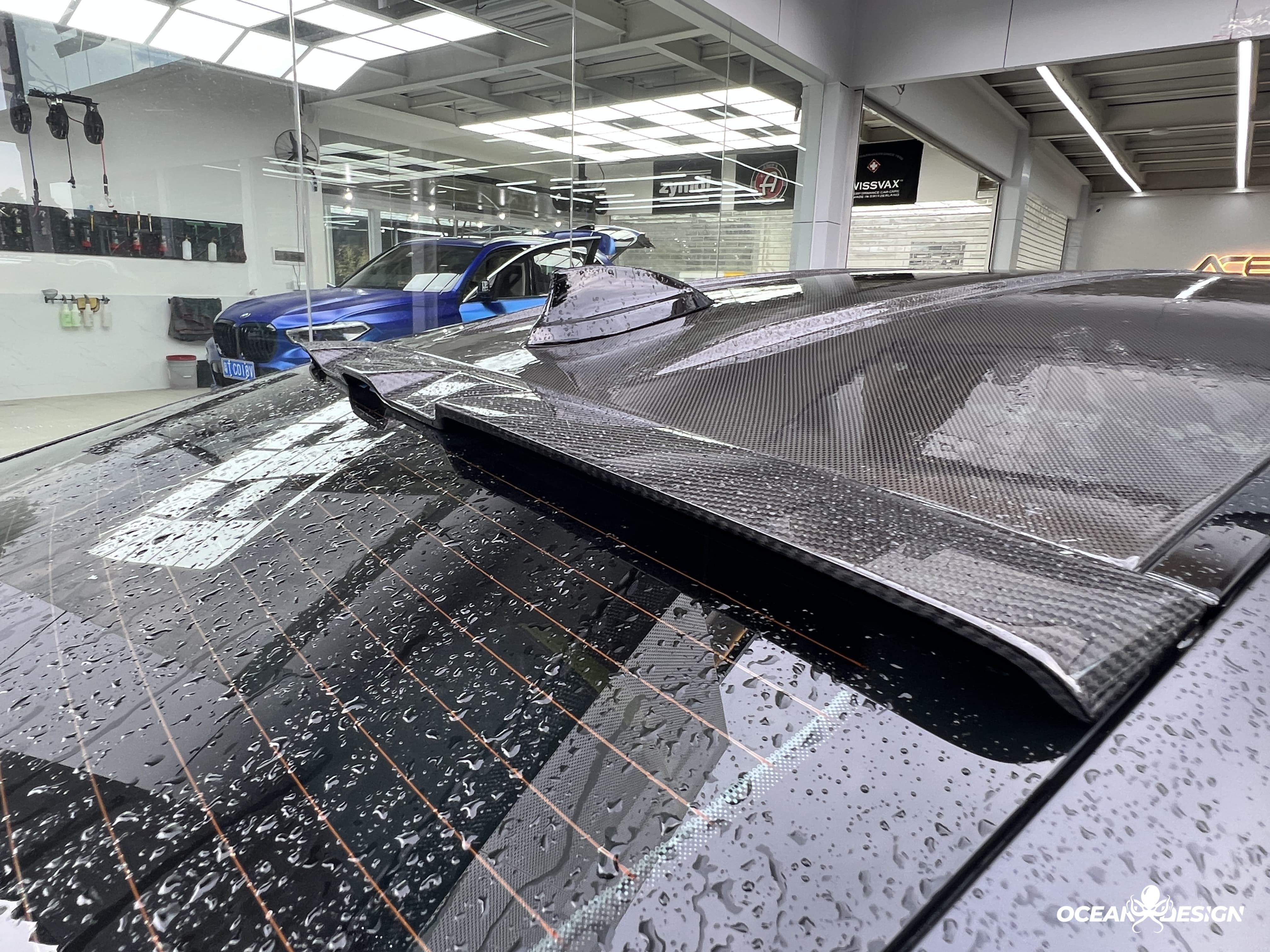 2021–2025 BMW M3 (G80) / M4 (G82) CSL Style Rear Roof Spoiler – Dry Carbon Fiber