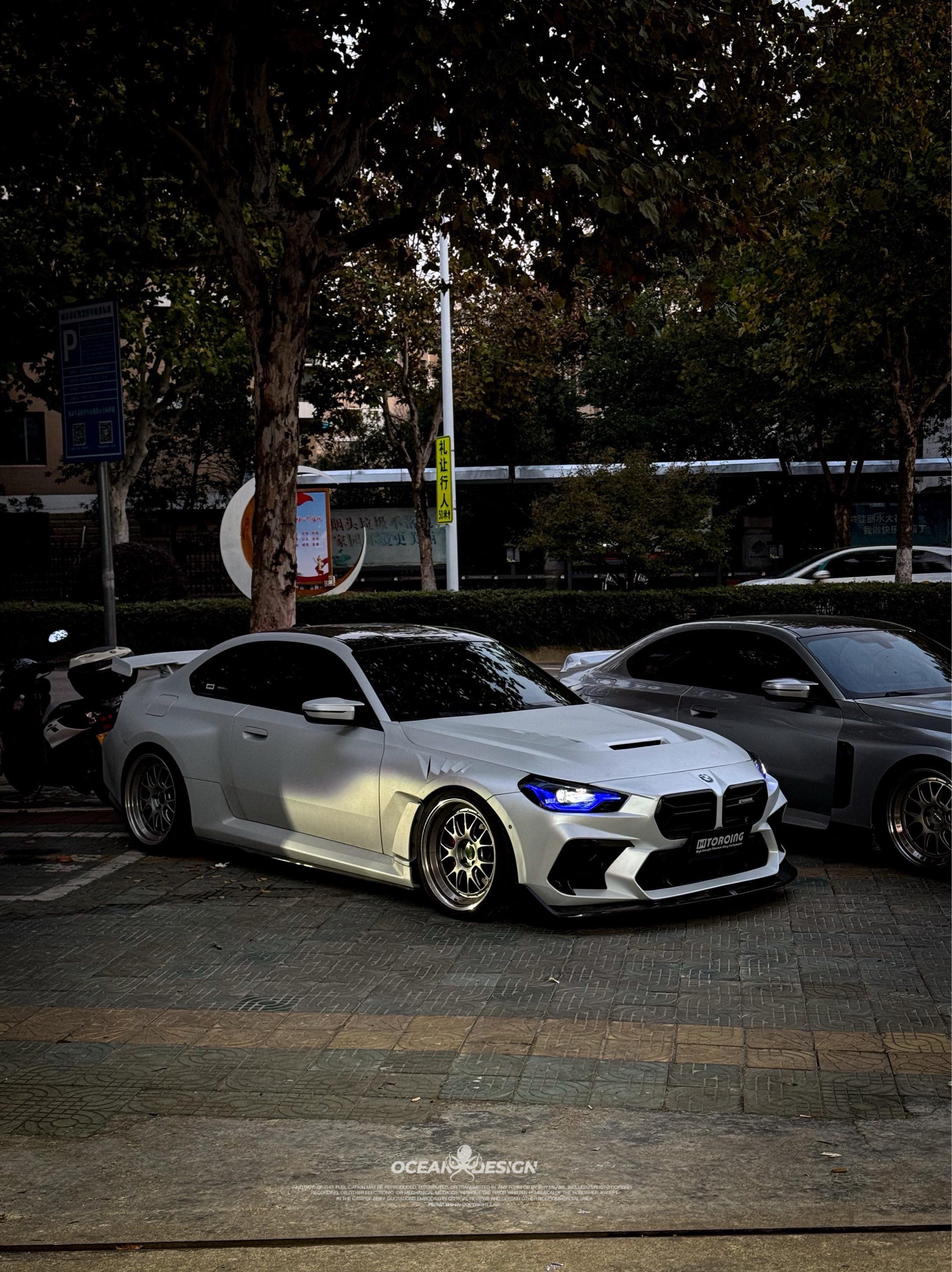 BMW G87 M2 AR V2 Style Dry Carbon Parts - styling view