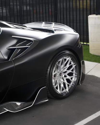 Ferrari SF90 M Style Dry Carbon Parts - styling view