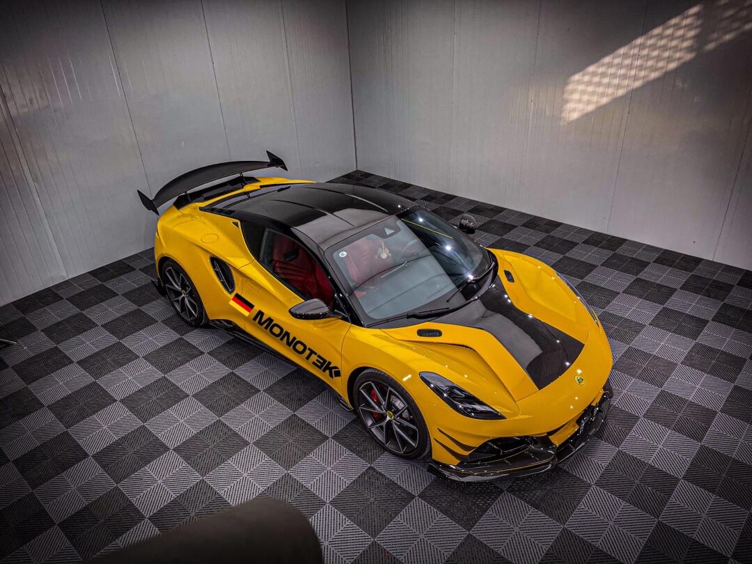 Lotus Emira Monotek Style Dry Carbon Parts - styling view