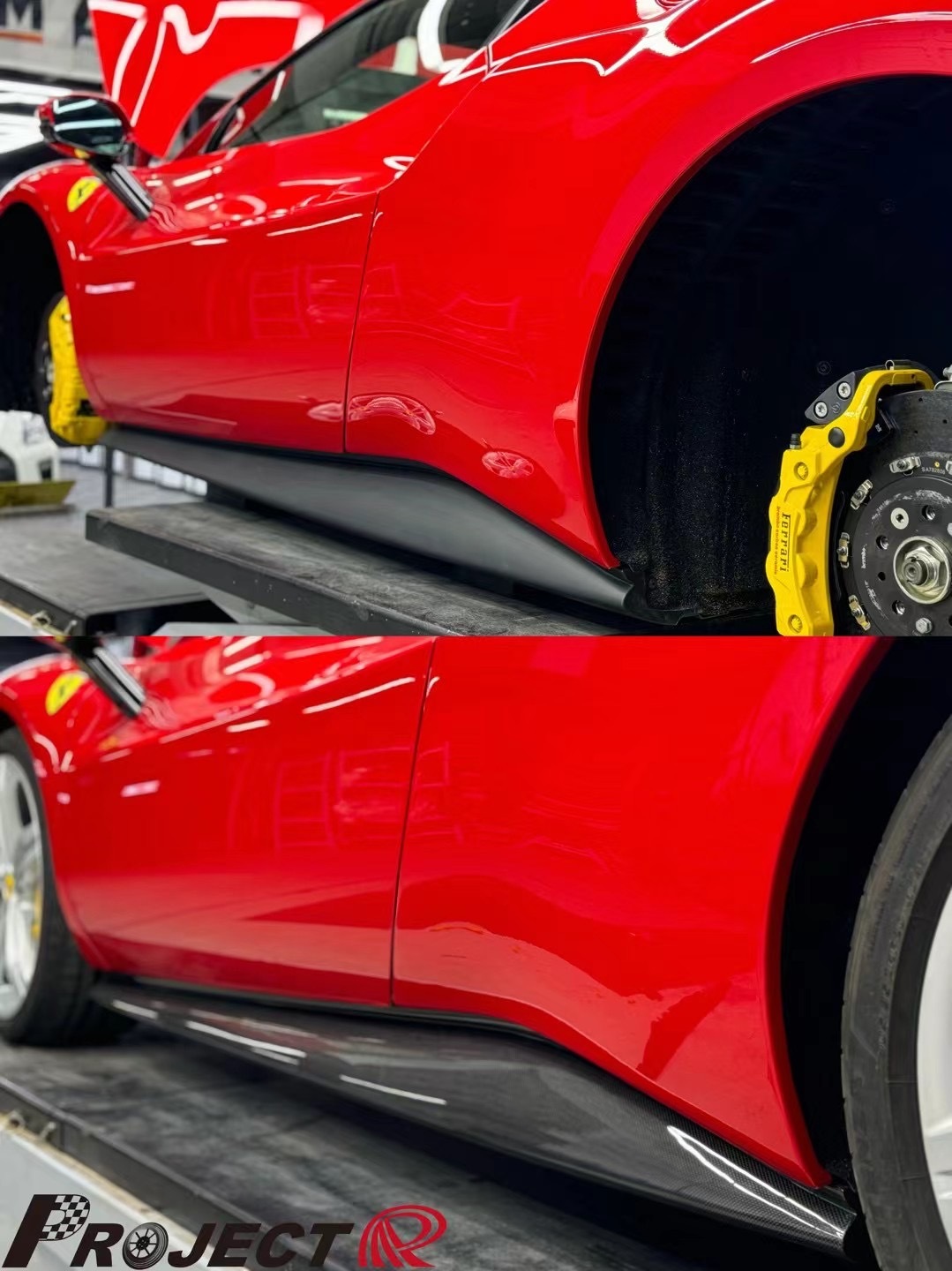 Ferrari 296 OEM Style Dry Carbon Parts - styling view