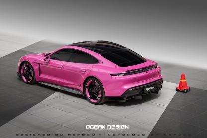 Porsche Taycan Ocean Design OD Style Dry Carbon Parts - styling view