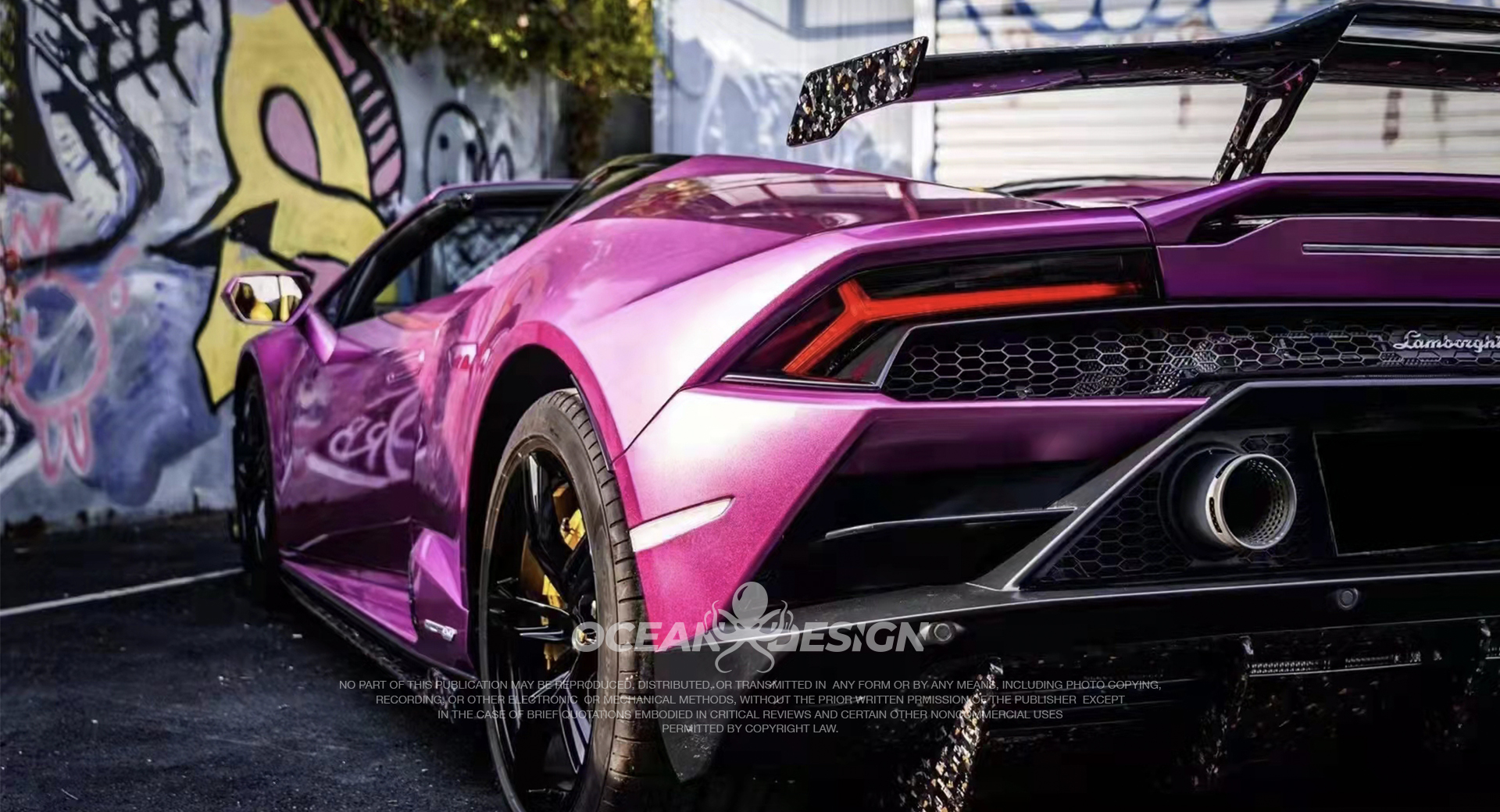 Lamborghini EVO RWD Ocean Design Style Dry Carbon Parts - styling view