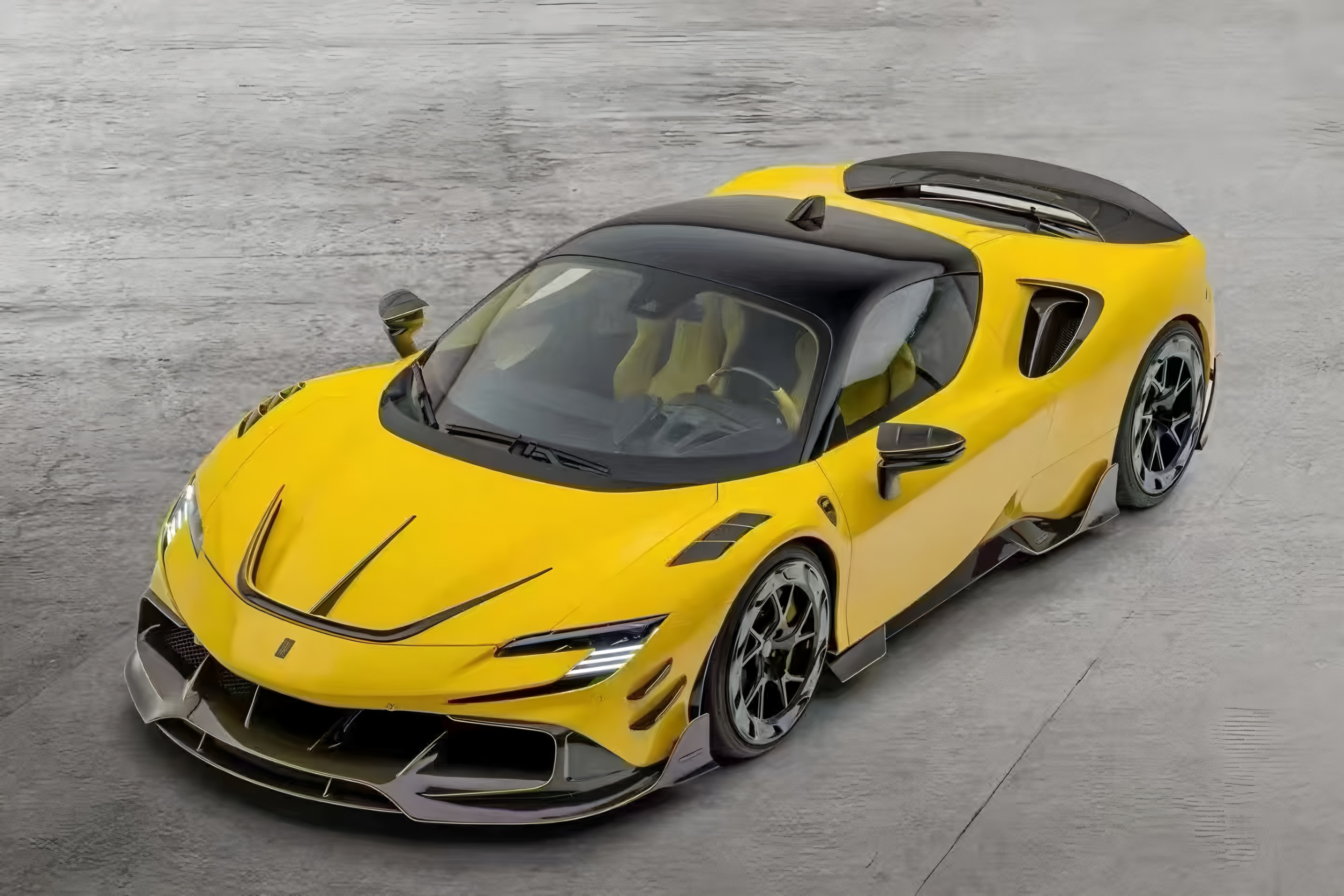 Ferrari SF90 M Style Dry Carbon Parts - styling view