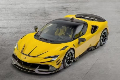 Ferrari SF90 M Style Dry Carbon Parts - styling view