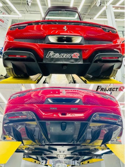 Ferrari 296 OEM Style Dry Carbon Parts - styling view