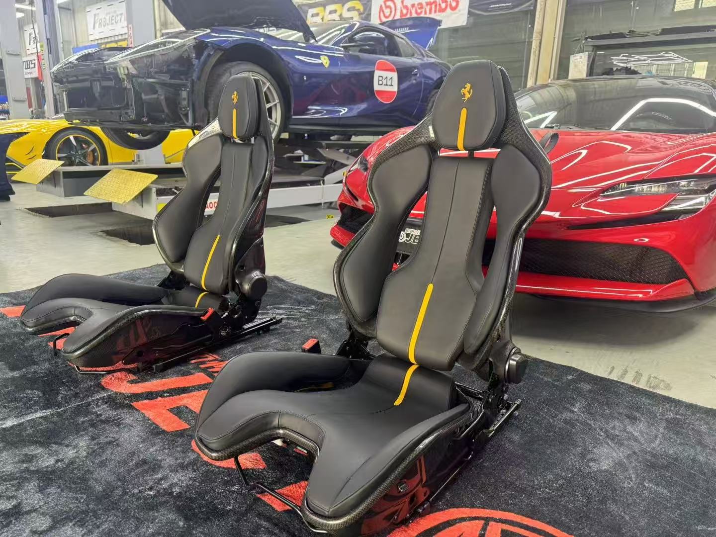 Ferrari 296 / SF90 Style Dry Carbon Bucket Seat - styling view