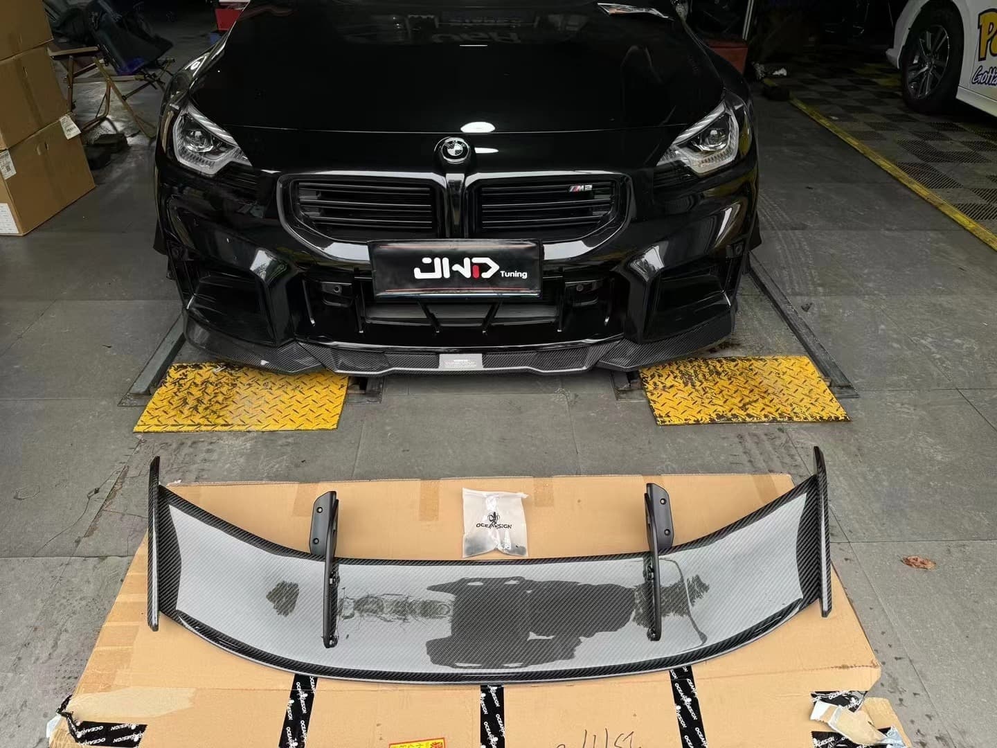 BMW G87 M2/G80 M3/G82 M4 AK Style Dry Carbon GT Wing - styling view