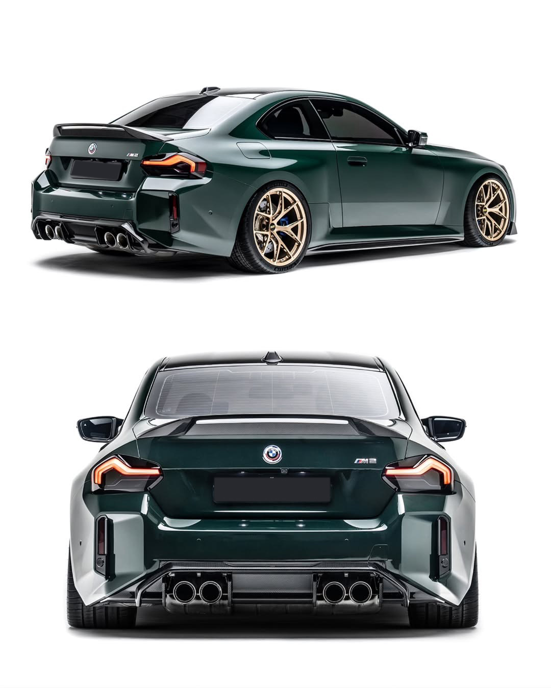 BMW G87 M2 AR V2 Style Dry Carbon Parts - styling view