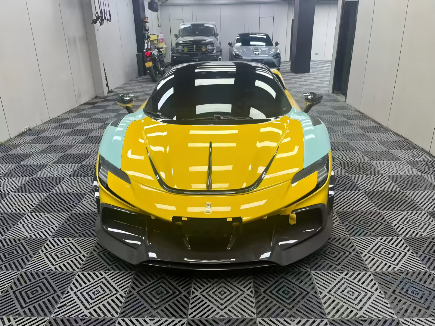 Ferrari SF90 M Style Dry Carbon Parts - styling view