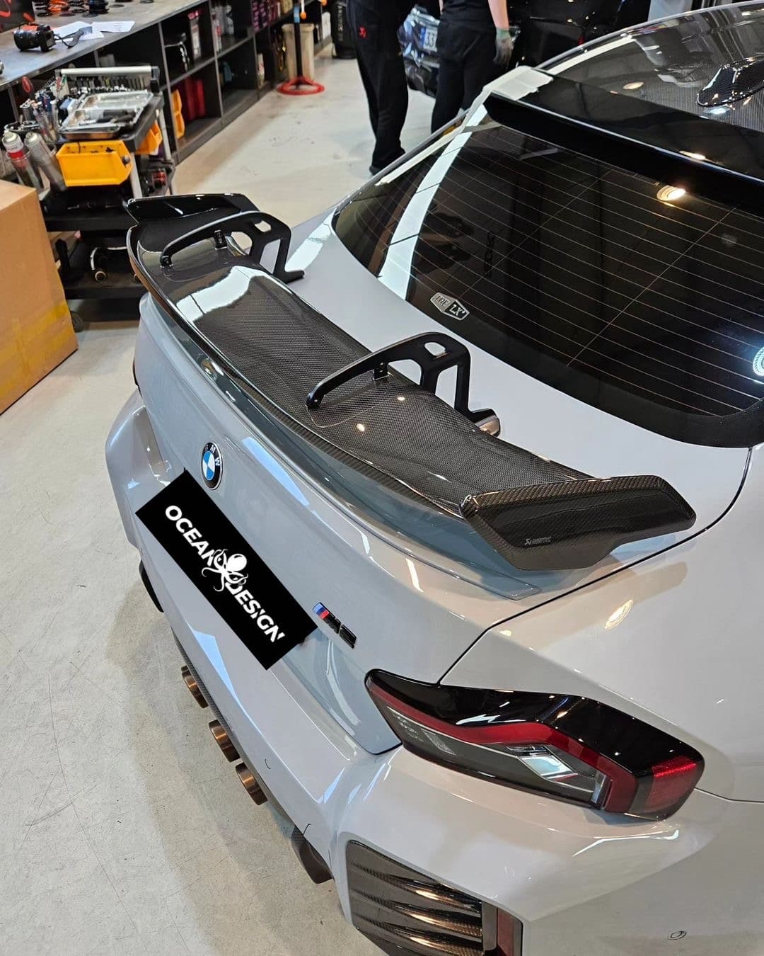 BMW G87 M2/G80 M3/G82 M4 AK Style Dry Carbon GT Wing - styling view