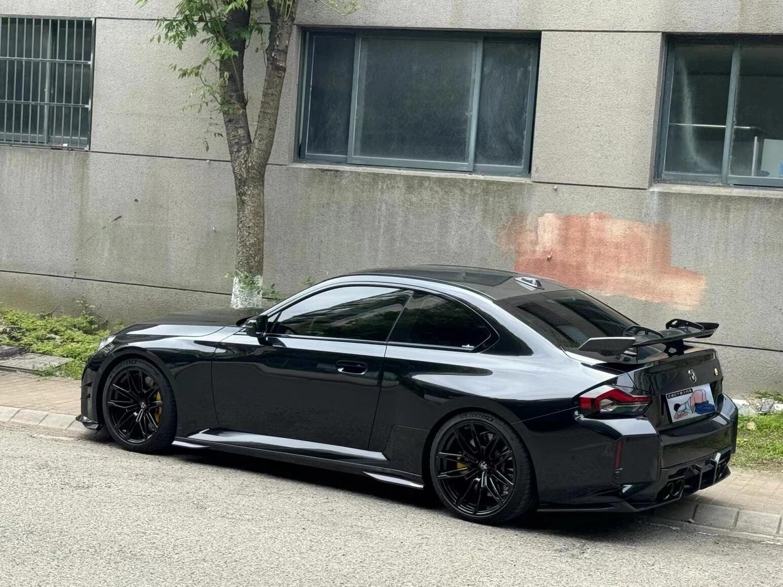 BMW G87 M2/G80 M3/G82 M4 AK Style Dry Carbon GT Wing - styling view