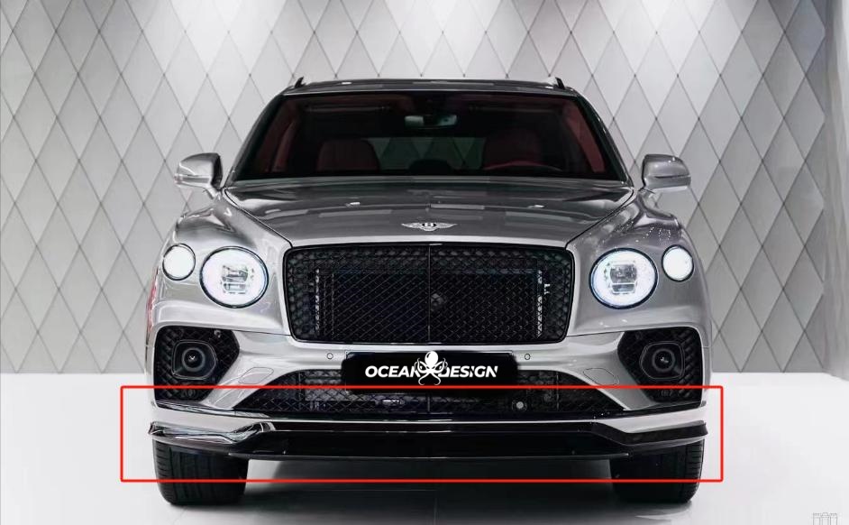 2021-2025 Bentley Bentayga V8 S Dry Carbon Front Lip Splitter High-End Upgrade 