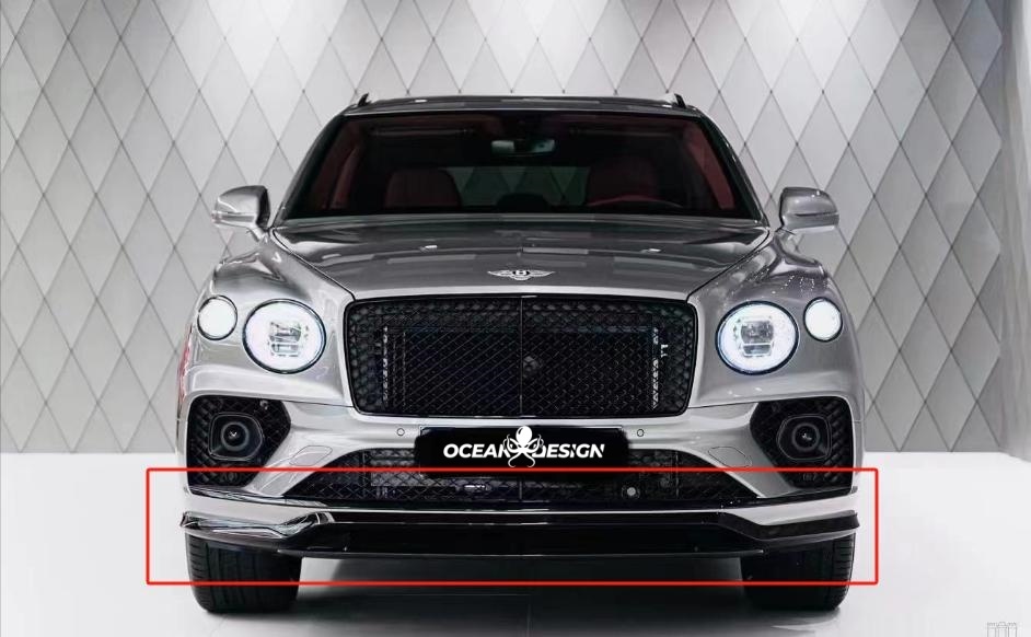 2021-2025 Bentley Bentayga V8 S Dry Carbon Front Lip Splitter High-End Upgrade 