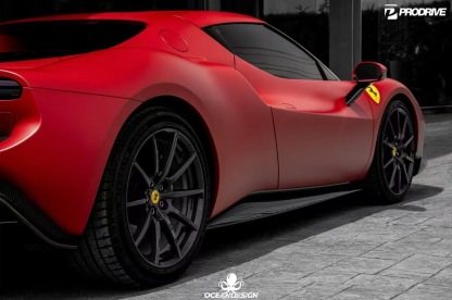 Ferrari 296 OEM Style Dry Carbon Parts - styling view