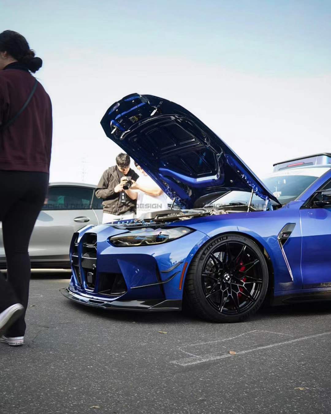 BMW G80 M3/G82 M4 AC Style Dry Carbon Lip and Canards - styling view