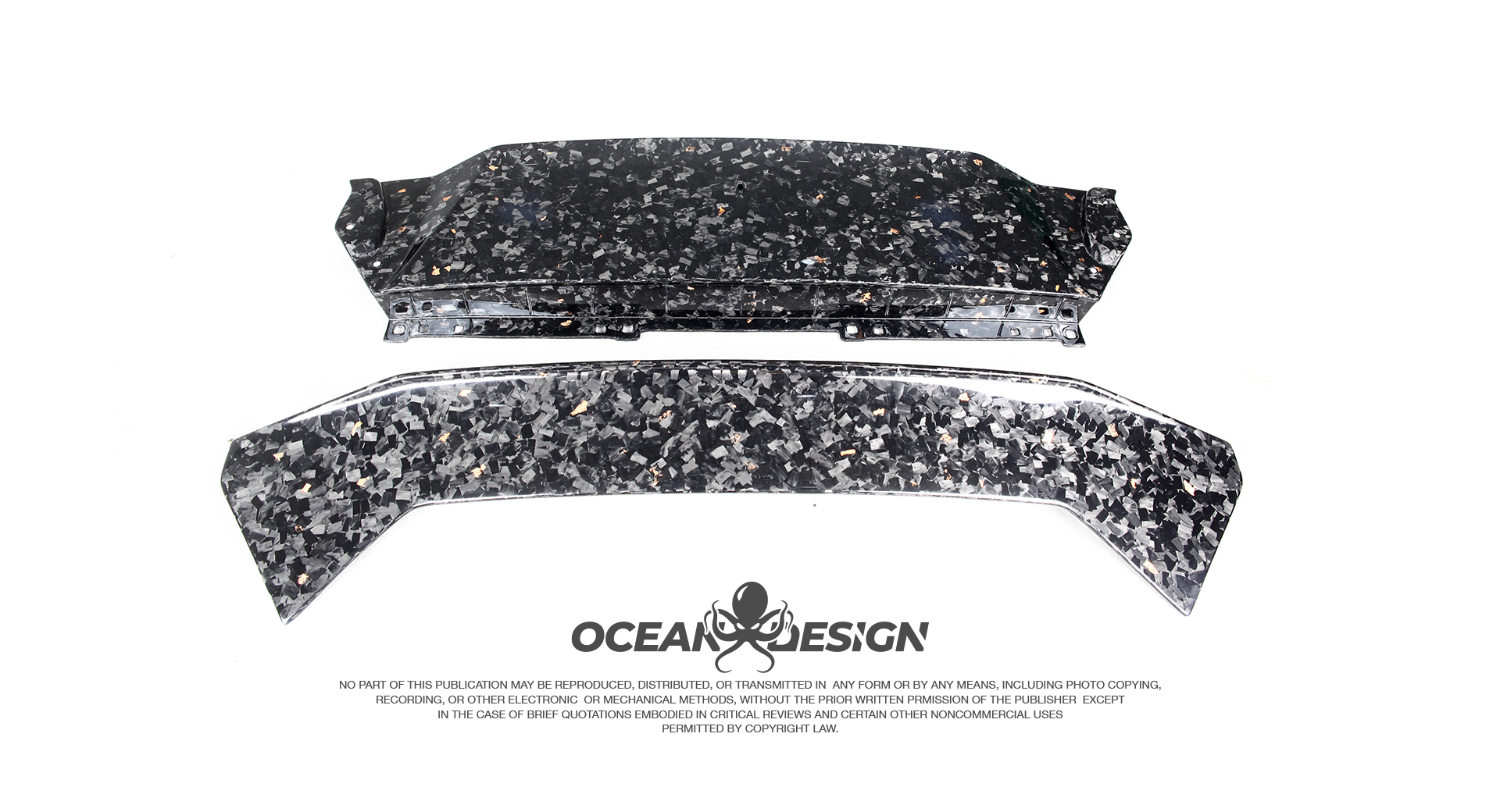 Lamborghini EVO Ocean Design Style Dry Carbon Parts - styling reference for Rear Wing Base