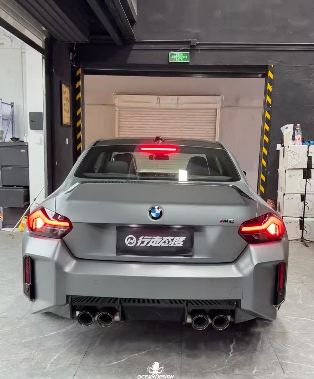 BMW G87 M2 Ocean Design CSL Style Dry Carbon Trunk Lid - styling view