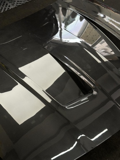 BMW G80 M3/G82 M4 AP Style Vented Dry Carbon Hood - styling view