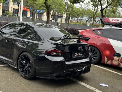 BMW G87 M2/G80 M3/G82 M4 AK Style Dry Carbon GT Wing - styling view