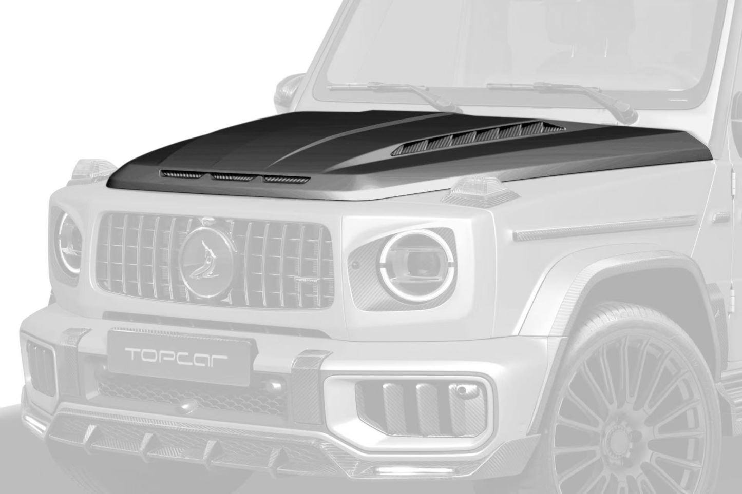 Mercedes-Benz W465 G63 Topcar Style Dry Carbon Parts - styling reference for Hood
