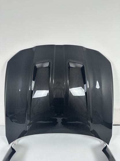 BMW G80 M3/G82 M4 AP Style Vented Dry Carbon Hood - styling view