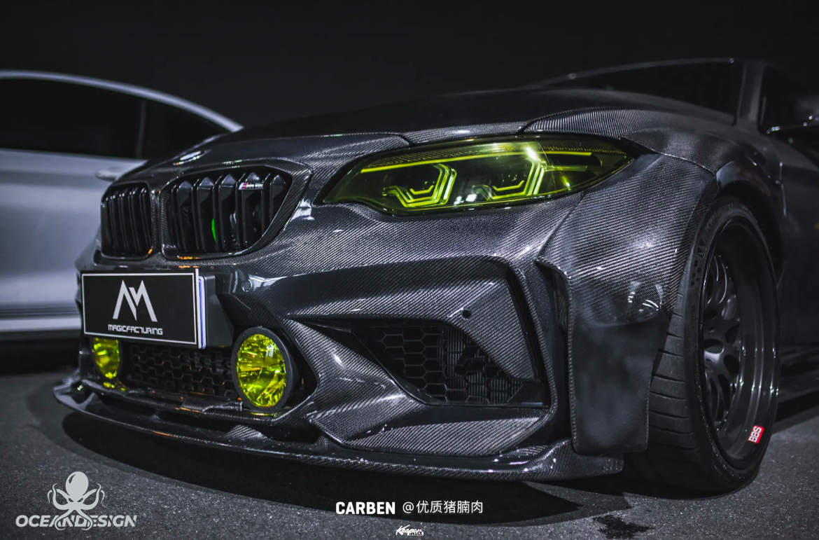 BMW F87 M2C OEM Style Carbon Fiber Body Parts - styling view