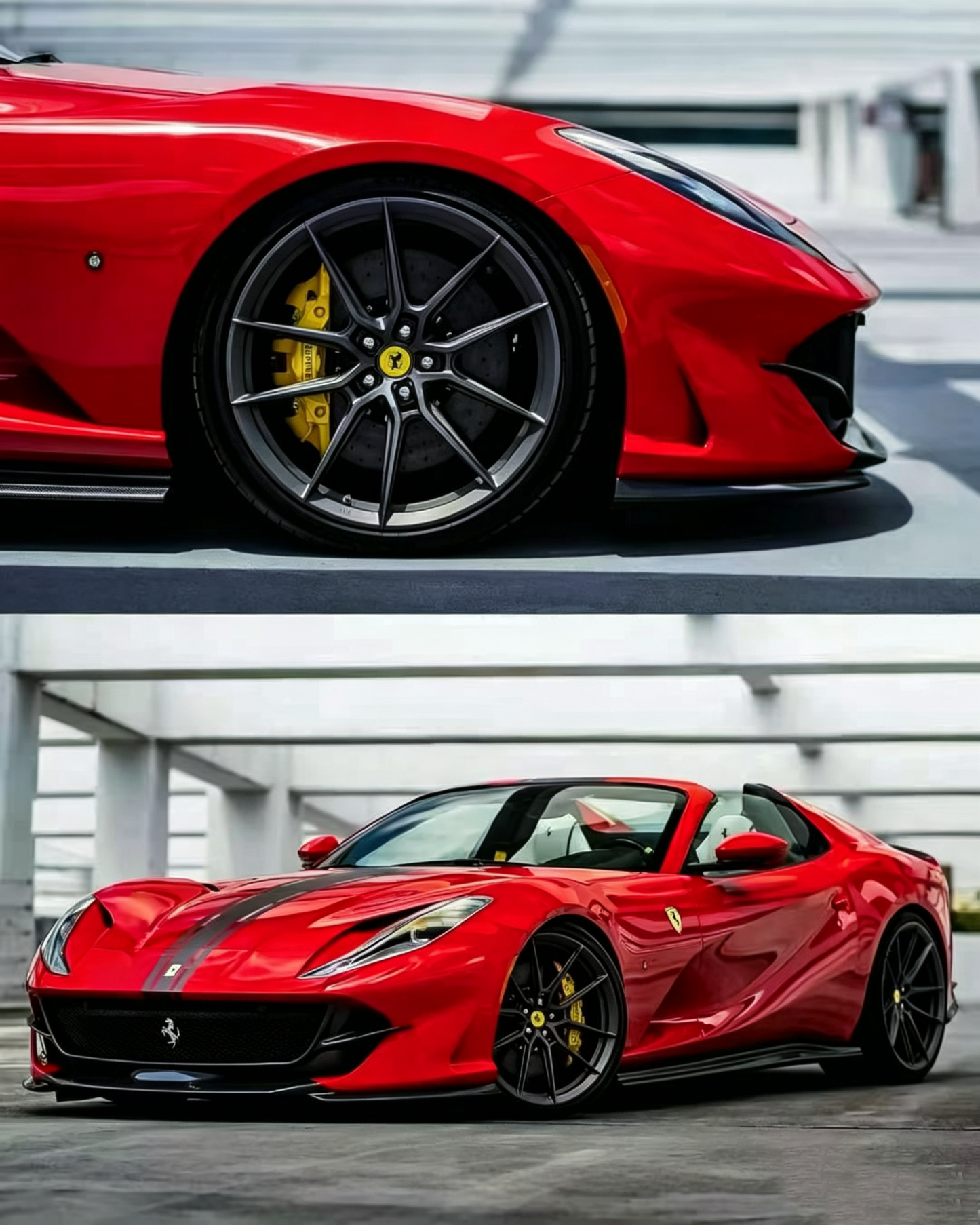 Ferrari 812 N Style Dry Carbon Parts - styling view