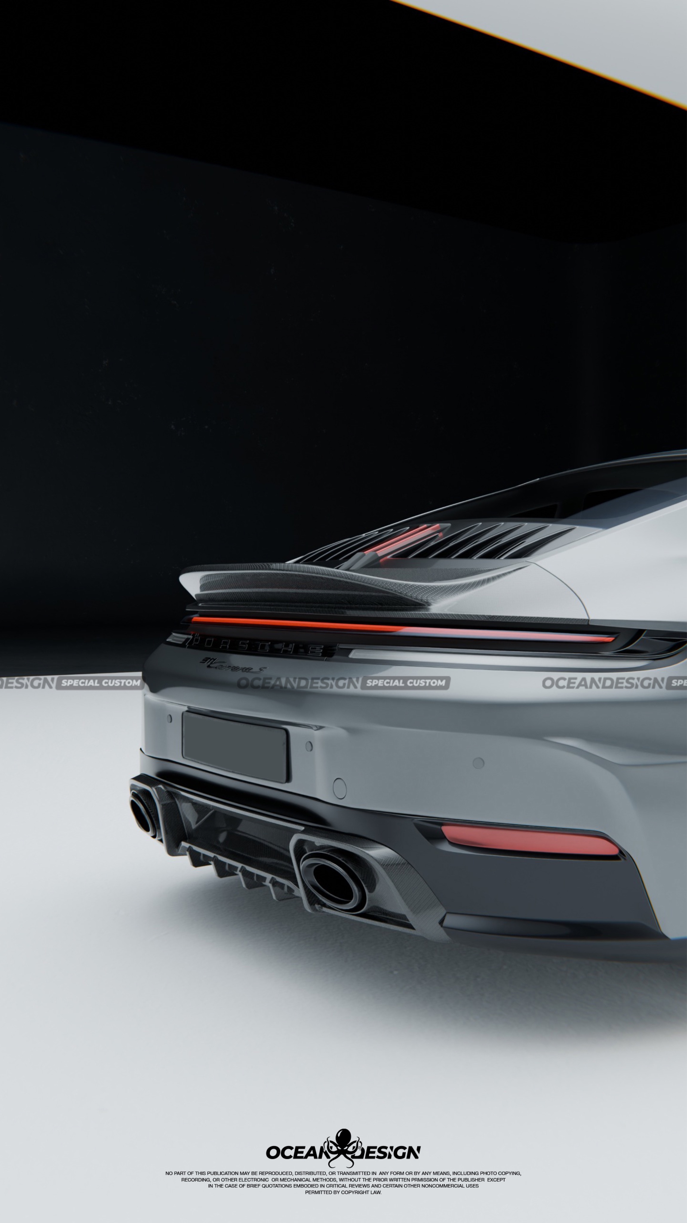 Porsche 911 992.2 Ocean Design Dry Carbon Parts - styling view