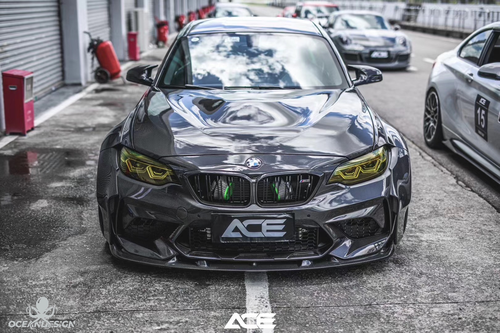 BMW F87 M2C OEM Style Carbon Fiber Body Parts - styling view