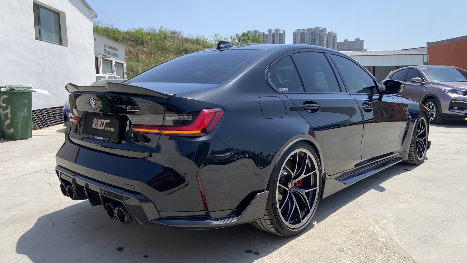 BMW G80 M3/G82 M4 Maxton MT Style Dry Carbon Parts - styling view
