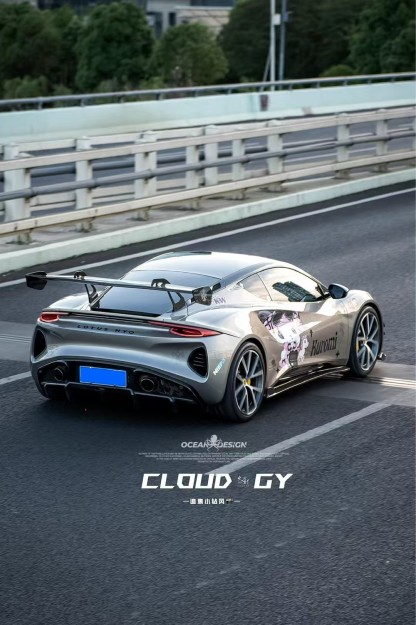 Lotus Emira X Style Dry Carbon GT Wing - styling view