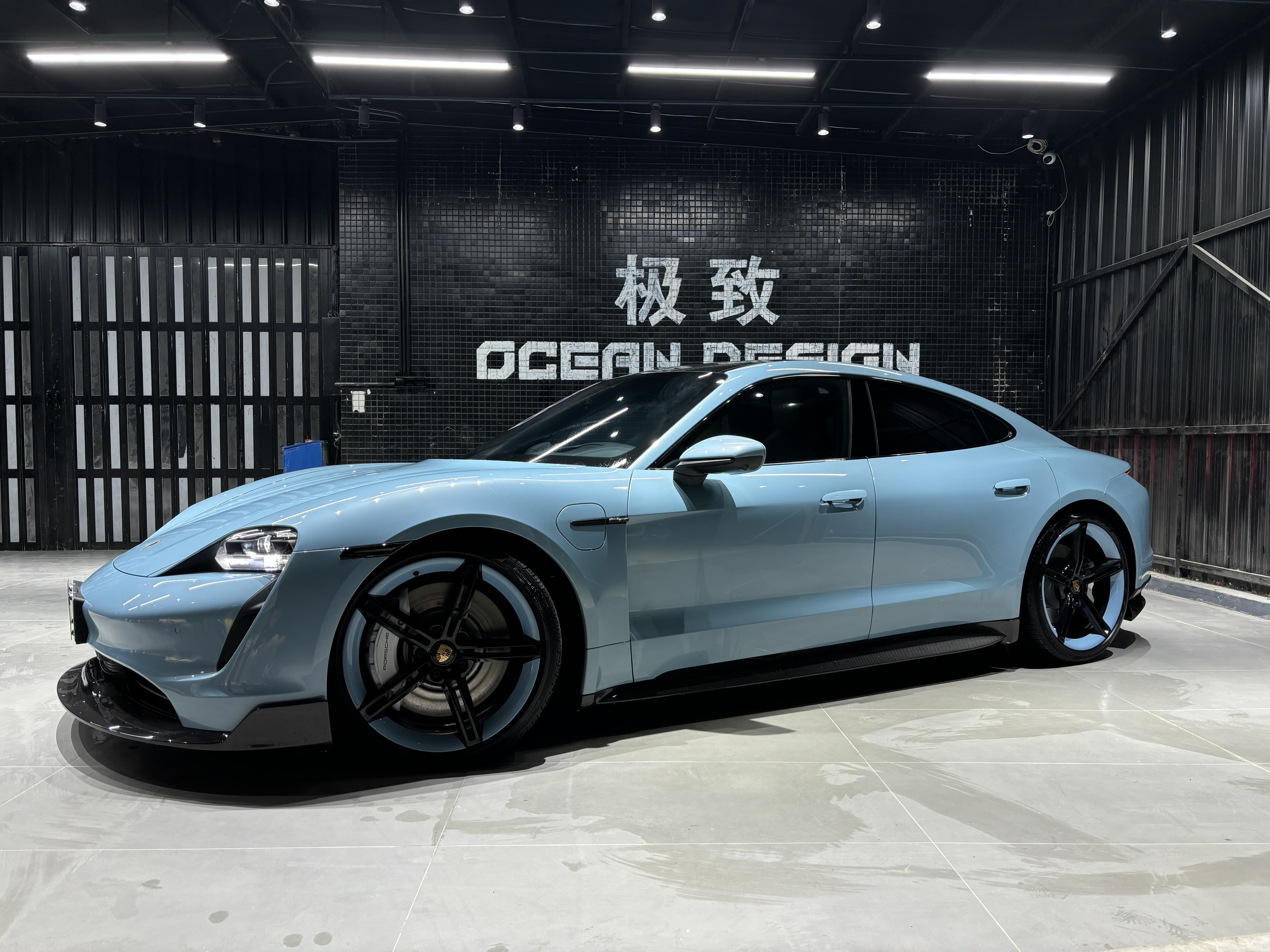 Porsche Taycan Ocean Design OD Style Dry Carbon Parts - styling view