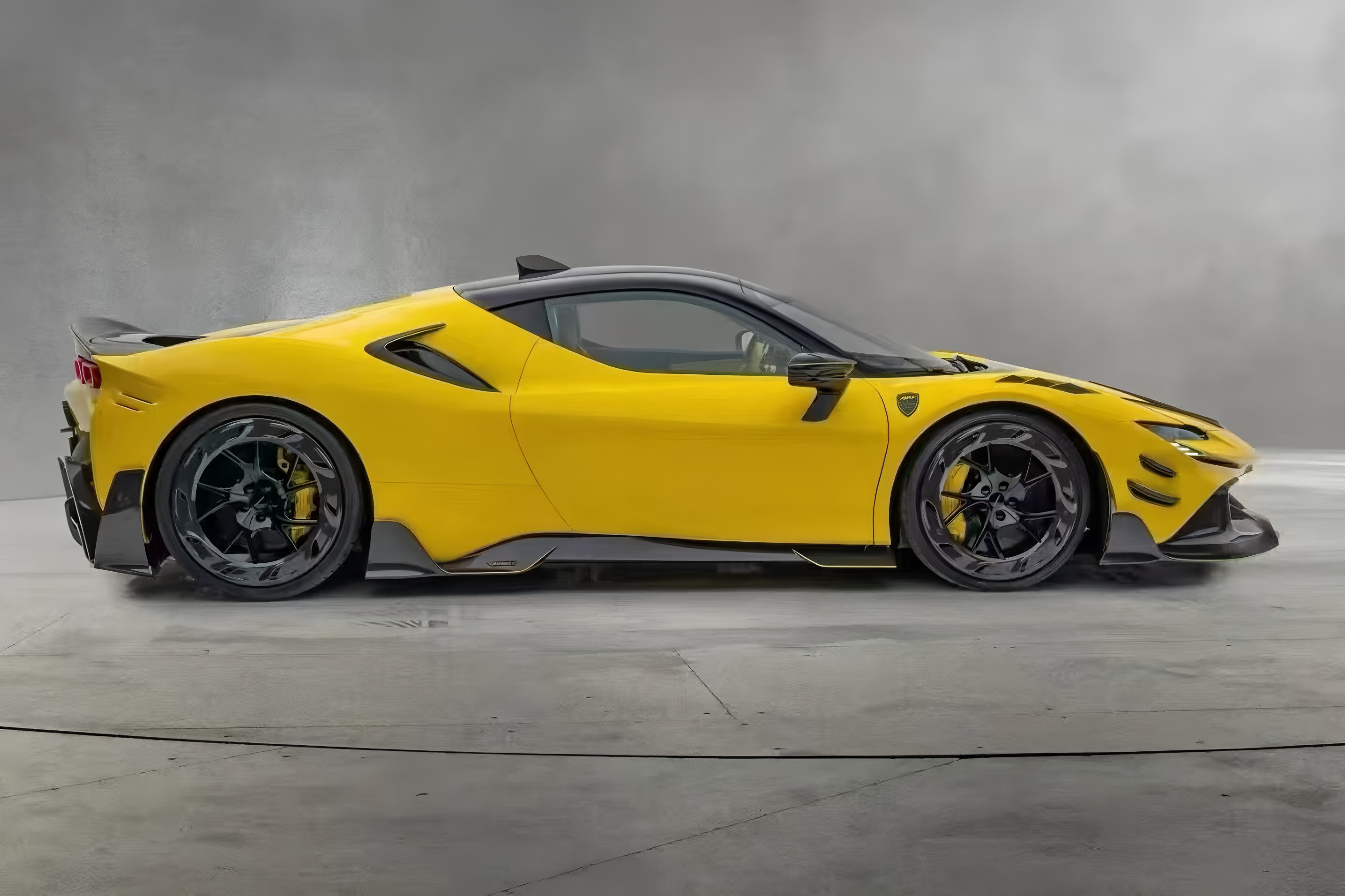 Ferrari SF90 M Style Dry Carbon Parts - styling view