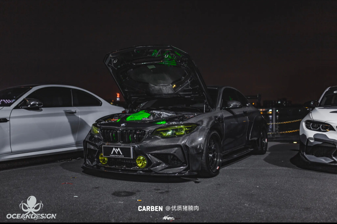 BMW F87 M2C OEM Style Carbon Fiber Body Parts - styling view