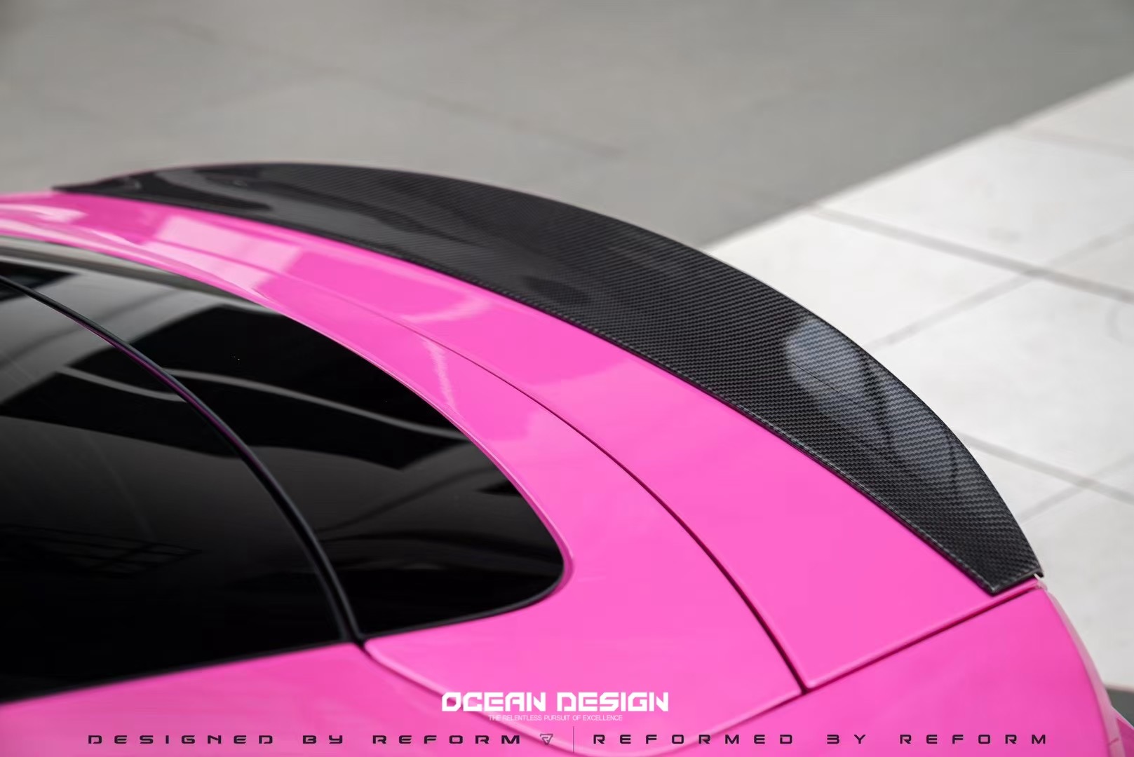 Porsche Taycan Ocean Design OD Style Dry Carbon Parts - styling view