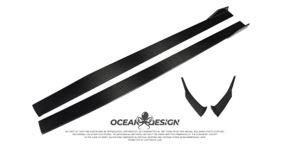 Lamborghini EVO Ocean Design Style Dry Carbon Parts - styling reference for Side Skirts