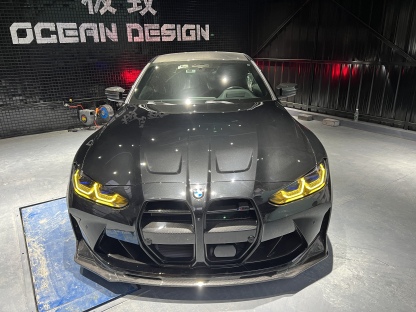 BMW G80 M3/G82 M4 V Style Dry Carbon Parts - styling view